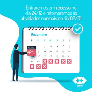 Leia mais sobre o artigo Recesso de fim de ano CRA-TO
