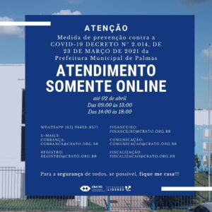 Leia mais sobre o artigo Medidas restritivas – Atendimento CRA-TO