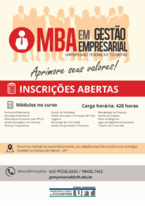 Leia mais sobre o artigo O MBA em Gestão Empresarial da Universidade Federal do Tocantins está com edital aberto