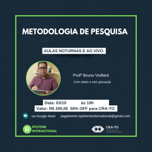 Leia mais sobre o artigo Aproveite o desconto de 50% – Convênio com a Episteme Internacional curso Metodologia de Pesquisa