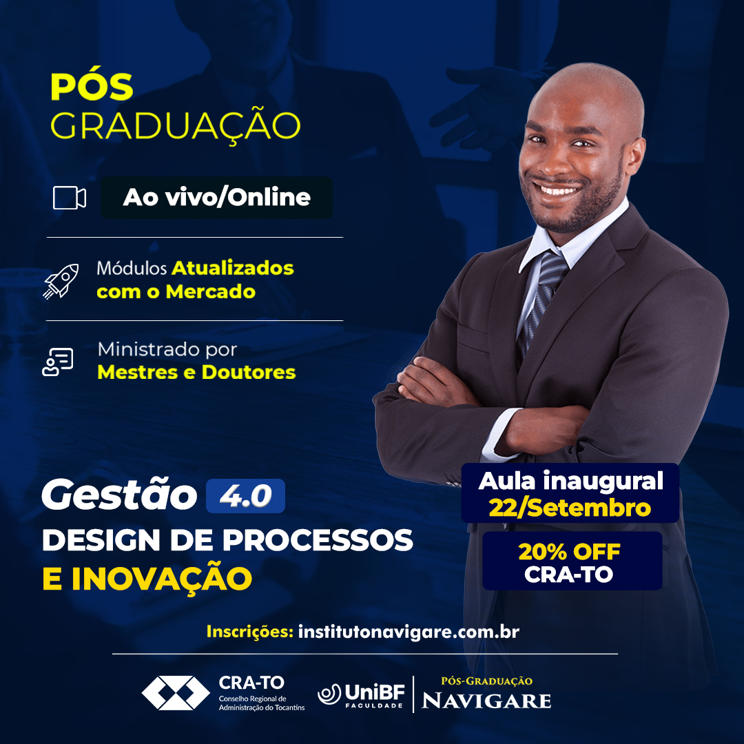 No momento, você está visualizando Aproveite o desconto – Convênio Instituto Navigare: Pós em Gestão 4.0: Design de processos e Inovação