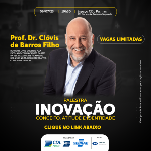 Leia mais sobre o artigo Evento Imperdível: Palestra de Clóvis de Barros Filho com Desconto Exclusivo para Profissionais Registrados no CRA-TO!