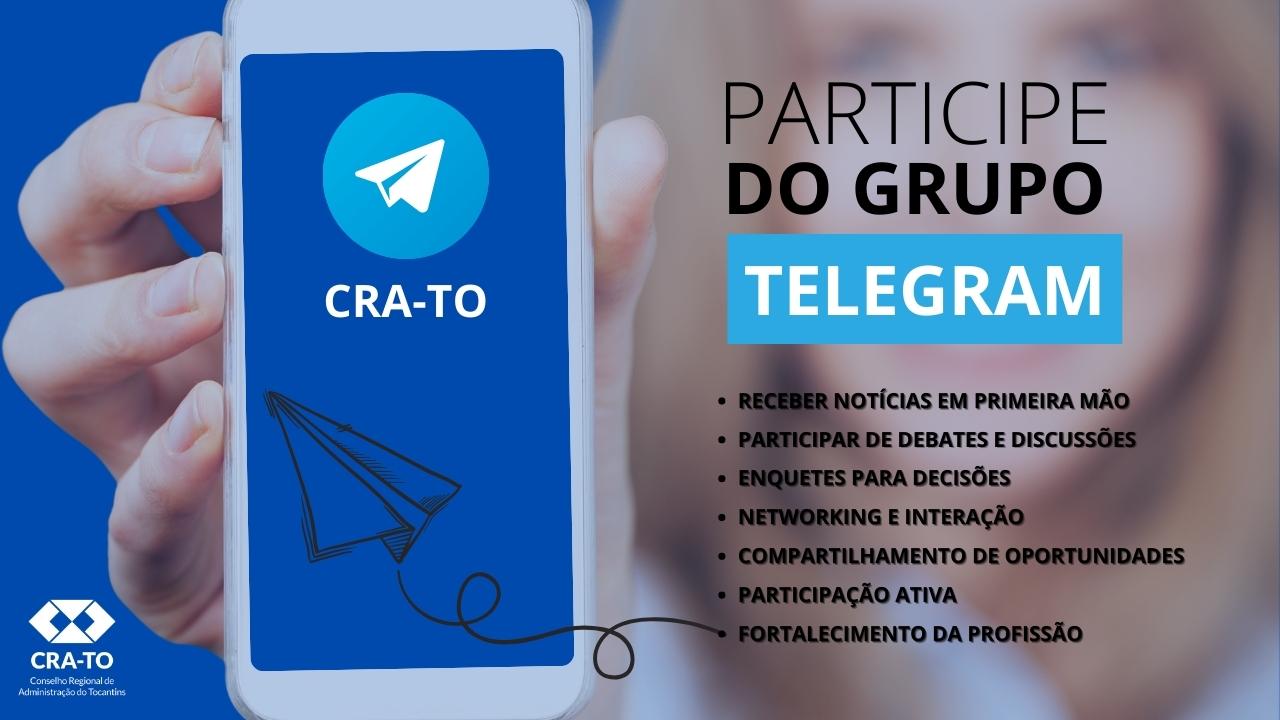Leia mais sobre o artigo Participe do Grupo CRA-TO no Telegram