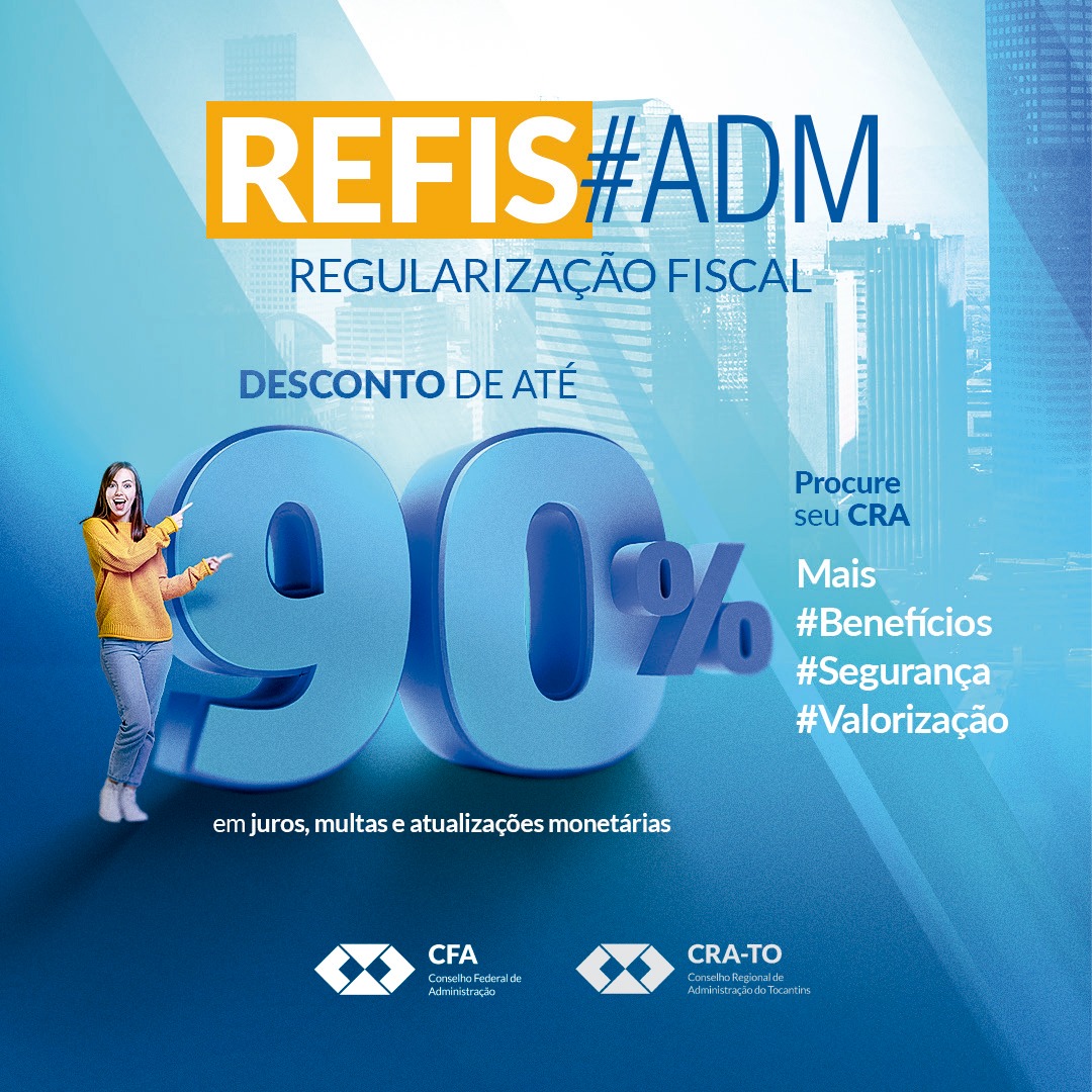 Leia mais sobre o artigo Contribuintes ganham mais tempo para aderir ao Refis do Conselho Regional de Administração do Tocantins